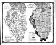 Political Map of Illinois, Worthens Geological & Climate Map of Illinois, Logan County 1873